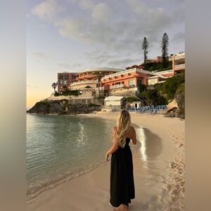 COMMENSE Black Dress